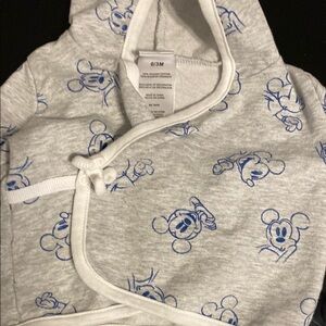 Disney Gray and Blue Mickey Mouse Kids Hoodie